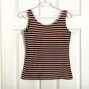Knitted tank w/stripes